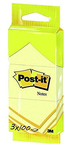 Haftnotiz in Blisterpackung, 38mm breit, 51mm hoch, 100 Blatt, 70, gelb von Post-it