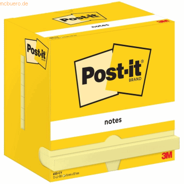 Post-it Notes Haftnotizen 127x76mm gelb VE= 12 Blöcke von Post-it Notes