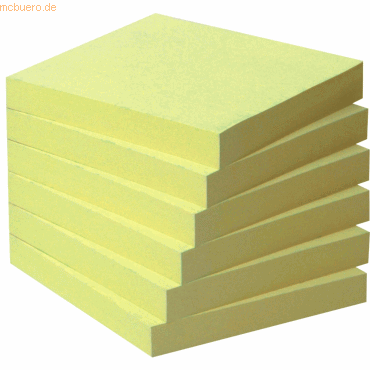 Post-it Notes Haftnotizen Recycling 76x76mm gelb VE=6x100 Blatt von Post-it Notes