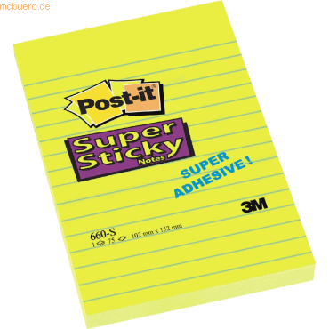 Post-it Notes Haftnotizen Super Sticky 102x152mm von Post-it Notes