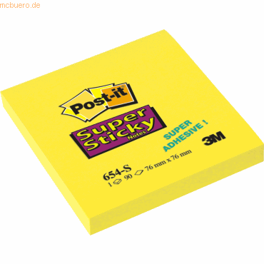Post-it Notes Haftnotizen Super Sticky 76x76mm VE=90 Blatt von Post-it Notes