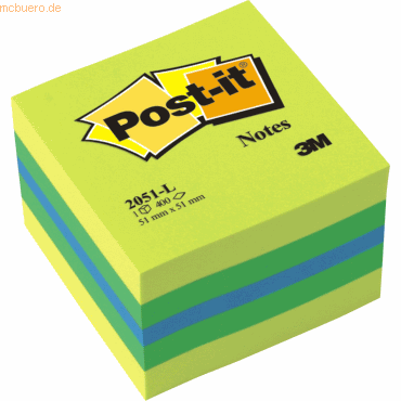 Post-it Notes Haftnotizwürfel 51x51mm VE=400 Blatt limone von Post-it Notes