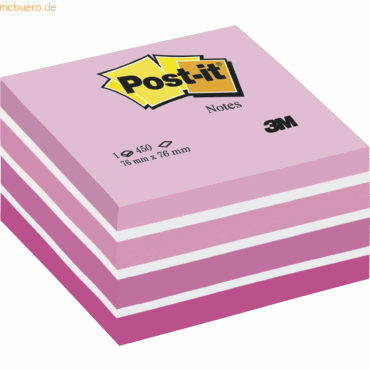 Post-it Notes Haftnotizwürfel 76x76mm farbig Aquarelle pink von Post-it Notes