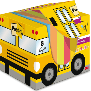 Post-it Haftnotizblock Super Sticky - 63,5 x 76 mm 8 Stück sortiert. von Post-It