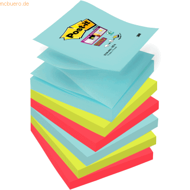 Post-it Z-Notes Haftnotizen Super Sticky Z-Notes Miami Collection 76x7 von Post-it Z-Notes