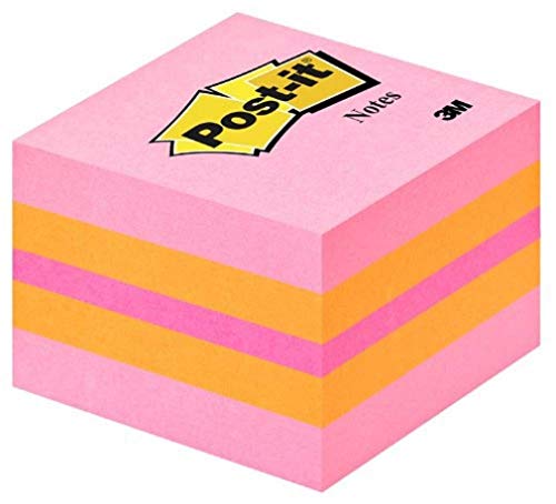 Post-it 2051-P Haftnotiz Würfel Mini 51x51 mm, 400 Blatt pink/orange/neonpink von Post-it