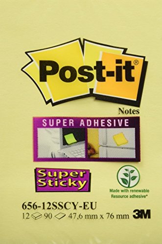 Post-it 47,6 x 76 mm Super Sticky Notes kanariengelb (1 Stück) von Post-it