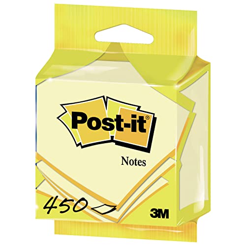 Post-it 5426GB Haftnotiz Würfel, 70 g, 76 x 76 mm, gelb, 450 Blatt - in weiteren Farben verfügbar von Post-it
