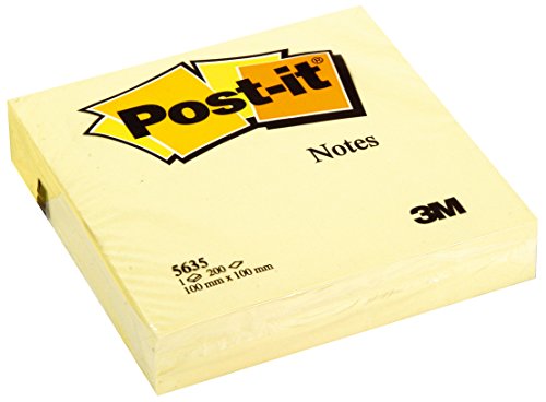 Post-it 5635G Haftnotiz XL-Notes, 100 x 100 mm, 200 Blatt, gelb von Post-it