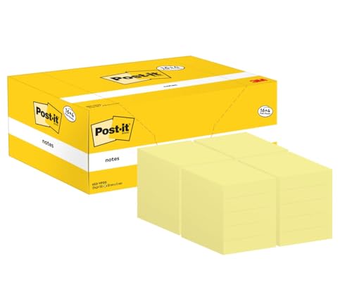 Post-it 653Y-20 Haftnotiz Notes Promotion, 38 x 51 mm, 20 Blöcke, 100 Blatt, gelb von Post-it