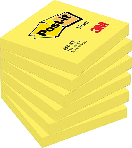 Post-it 654-NY Haftnotizen, 76 x 76 mm, neongelb von Post-it