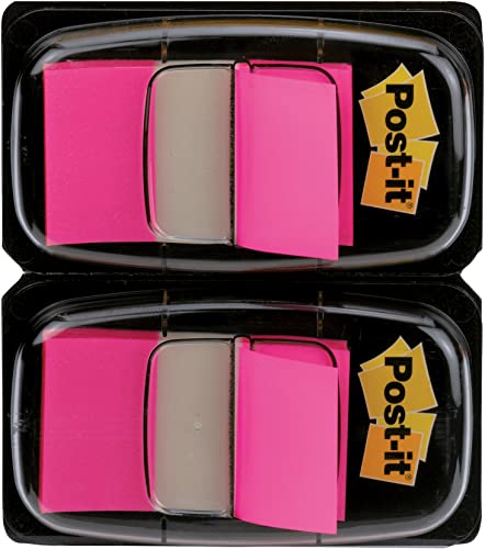 Post-it 680-BP2 Haftstreifen Index Standard, 2 x 50 Haftstreifen im Spender, 25,4 x 43,2 mm, pink von Post-it