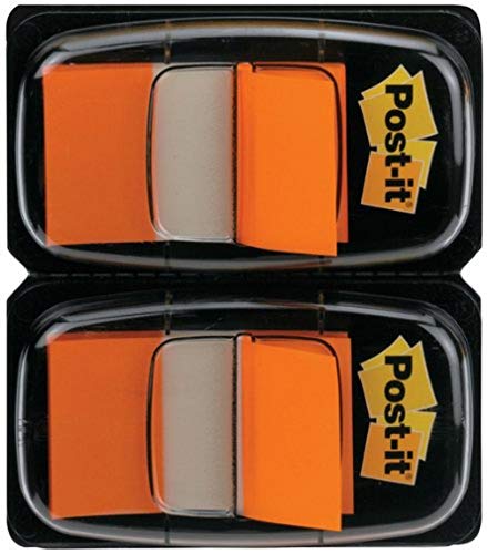Post-it 680-OE2 Haftstreifen Index Standard, 2 x 50 Haftstreifen im Spender, 25,4 x 43,2 mm, orange von Post-it