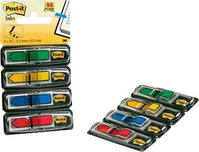Post-it 684ARR3 Index Pfeile, 4 x 24 Haftstreifen im Spender, 11,9 x 43,2 mm, rot, gelb, grün, blau Post-it 684ARR3 Index Pfeile, 4 x 24 Haftstreifen im Spender, 11,9 x 43,2 mm, rot, gelb, grün, blau von Post-it