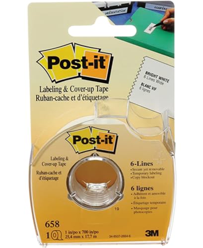 Post-it Beschriftungs- & Abdeckband, 1 Rolle, 1 Zoll x 700 Zoll (658) von Post-it