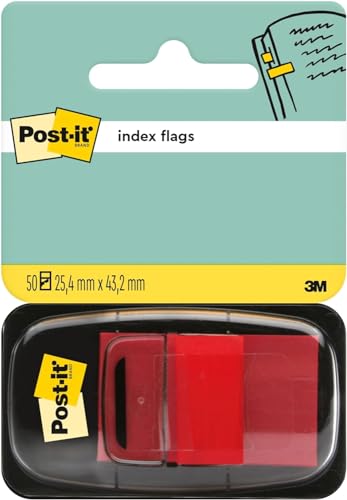 Post-it I680-1 Index 1 Spender à 50 Haftstreifen (25,4 x 43,2 mm) rot, 1 Stück von Post-it