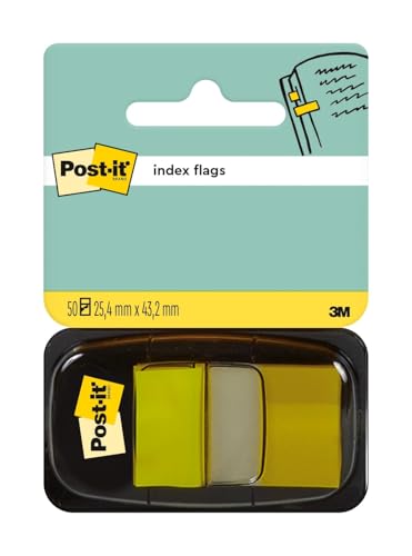 Post-it I680-5 Index 1 Spender à 50 Haftstreifen (25,4 x 43,2 mm) gelb, (1er Pack) von Post-it