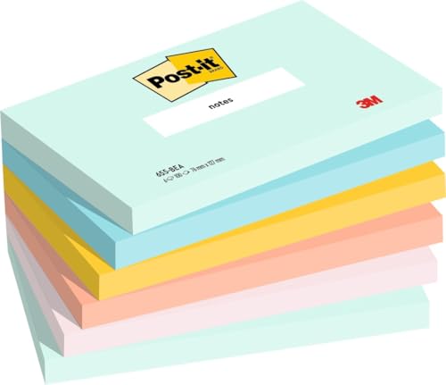 Post-it Notes Beach Collection, Packung mit 6 Blöcken, 100 Blatt pro Block, 76 mm x 127 mm, Grün, Gelb, Orange, Blau, Pink - Selbstklebende Notizzettel für Notizen, To-Do-Listen und Erinnerungen Post-it Notes Beach Collection, Packung mit 6 Blöcken, 100 Blatt pro Block, 76 mm x 127 mm, Grün, Gelb, Orange, Blau, Pink - Selbstklebende Notizzettel für Notizen, To-Do-Listen und Erinnerungen von Post-it
