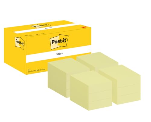 Post-it Notes, Gelb, 12 Blöcke, 38 mm x 51 mm, 100 Blatt pro Block - Selbstklebende Notizzettel zum Notieren, für To-Do-Listen und als Erinnerung Post-it Notes, Gelb, 12 Blöcke, 38 mm x 51 mm, 100 Blatt pro Block - Selbstklebende Notizzettel zum Notieren, für To-Do-Listen und als Erinnerung von Post-it