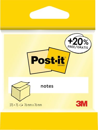 Post-it Notes, Gelb, 450 Blatt, 76 mm x 76 mm - Selbstklebende Notizzettel zum Notieren, für To-Do-Listen und als Erinnerung von Post-it