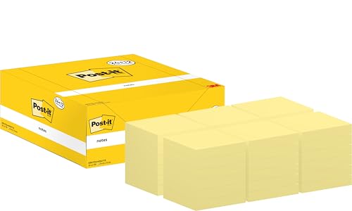 Post-it Notizen Kanariengelb, Packung mit 36 Blöcken, 100 Blatt pro Block, 76 mm x 76 mm, Farbe: Gelb - Selbstklebende Notizzettel für Notizen, To-Do-Listen und Erinnerungen Post-it Notizen Kanariengelb, Packung mit 36 Blöcken, 100 Blatt pro Block, 76 mm x 76 mm, Farbe: Gelb - Selbstklebende Notizzettel für Notizen, To-Do-Listen und Erinnerungen von Post-it