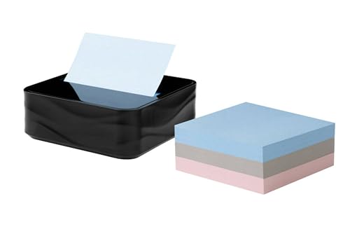 Post-it Notizspender, modernes Schwarz, Packung enth lt Spender und 3 Super Sticky Pop-Up Haftnotizenbl cke, 2X The Sticking Power (WAVE-330-BKVP) von Post-it