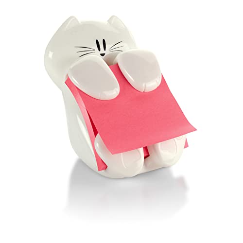 Post-it Pop-Up-Notizspender, Katzen-Design, 7,6 x 7,6 cm, 1 Spender/Packung (CAT-330, weiß) von Post-it