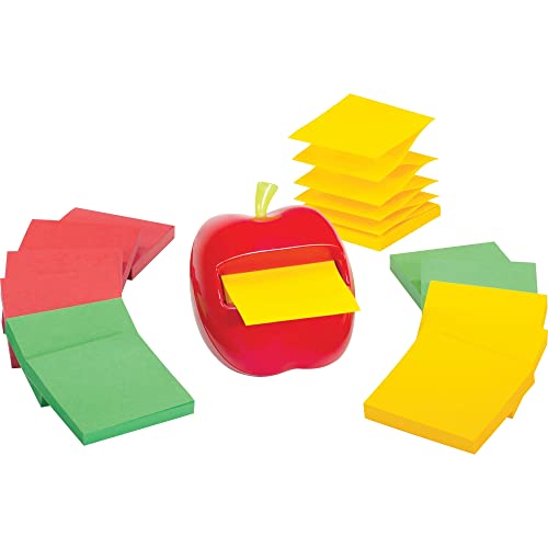 Post-it Pop-Up-Zettelspender mit 12 Notizblöcken, roter Apfel von Post-it