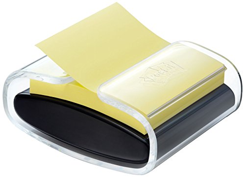 Post-it Z-Notes PRO Abroller, Schwarz + 1 Block Super Sticky Z-Notes, Gelb, 76 mm x 76 mm von Post-it