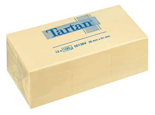 Tartan 005138 Haftnotiz Notes 51 x 38 mm, 12 Blöcke a 100 Blatt, gelb Tartan 005138 Haftnotiz Notes 51 x 38 mm, 12 Blöcke a 100 Blatt, gelb von Post-it