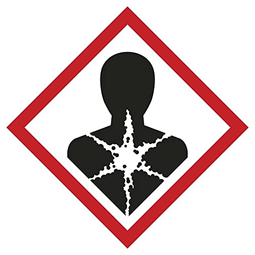 Aufkleber Gefahrzeichen "GHS08, Sensibilisierung der Atemwege", Premiumqualität verschiedene Größen 30x30 mm (46 Stück) von Poster 38