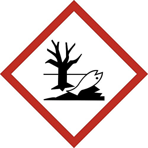 Aufkleber Gefahrzeichen "GHS09, Gewässergefährdend", Premiumqualität verschiedene Größen 150x150 mm (5 Stück) von Poster 38