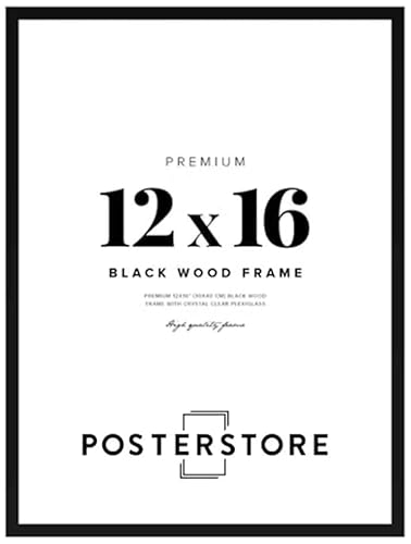 Poster Store Holzrahmen in Schwarz (30x40 cm) - Bilderrahmen Holz - Frame/Fotorahmen für Fotowand, Bildergalerie, Fotocollage und mehr von Poster Store