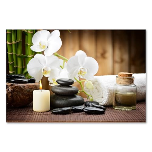 Postereck - 2685 - Wellness, Steine Blüte Kerze Duftöl Orchideen Öl - Wandposter Fotoposter Bilder Wandbild Wandbilder - Poster - 3:2-91,0 cm x 61,0 cm von Postereck