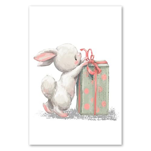 Postereck - 3625 - Kinderzimmer, Hase Tier Geburtstag Geschenk - Kinder Kinderzimmer Kinderbild Wandposter Fotoposter Bilder Wandbild Wandbilder - Poster - DIN A4-21,0 cm x 29,7 cm von Postereck