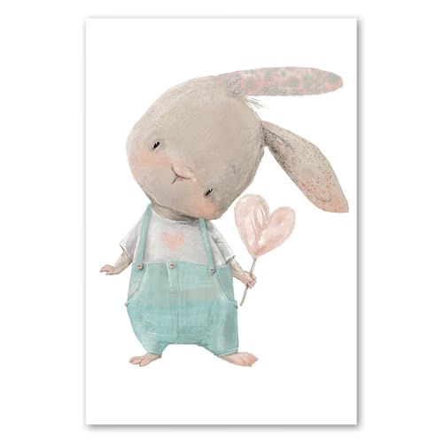 Postereck - 3639 - Kinderzimmer, Hase Herz Lolli Tier Süss - Kinder Kinderzimmer Kinderbild Wandposter Fotoposter Bilder Wandbild Wandbilder - Poster - 3:2-91,0 cm x 61,0 cm Postereck - 3639 - Kinderzimmer, Hase Herz Lolli Tier Süss - Kinder Kinderzimmer Kinderbild Wandposter Fotoposter Bilder Wandbild Wandbilder - Poster - 3:2-91,0 cm x 61,0 cm von Postereck