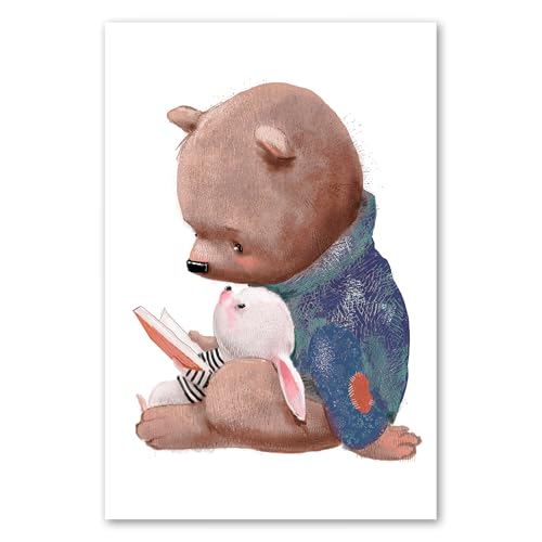 Postereck - 3640 - Kinderzimmer, Bär Hase Kuscheln Lesen Süss - Kinder Kinderzimmer Kinderbild Wandposter Fotoposter Bilder Wandbild Wandbilder - Poster - 4:3-40,0 cm x 30,0 cm Postereck - 3640 - Kinderzimmer, Bär Hase Kuscheln Lesen Süss - Kinder Kinderzimmer Kinderbild Wandposter Fotoposter Bilder Wandbild Wandbilder - Poster - 4:3-40,0 cm x 30,0 cm von Postereck