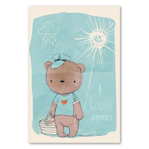 Postereck - 3961 - Kinderzimmer, Bär Sommer Tier Süss Sonne Herz - Kinder Kinderzimmer Kinderbild Wandposter Fotoposter Bilder Wandbild Wandbilder - Poster - DIN A2-42,0 cm x 59,4 cm Postereck - 3961 - Kinderzimmer, Bär Sommer Tier Süss Sonne Herz - Kinder Kinderzimmer Kinderbild Wandposter Fotoposter Bilder Wandbild Wandbilder - Poster - DIN A2-42,0 cm x 59,4 cm von Postereck