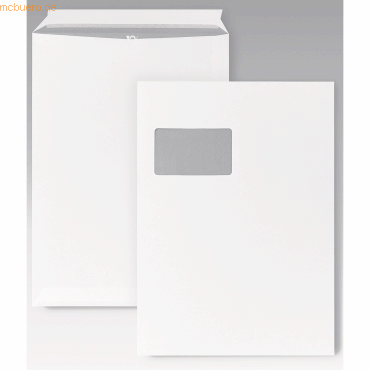 Posthorn Versandtasche 05270358 C4 mit Fenster haftklebend weiß 250 St von Posthorn