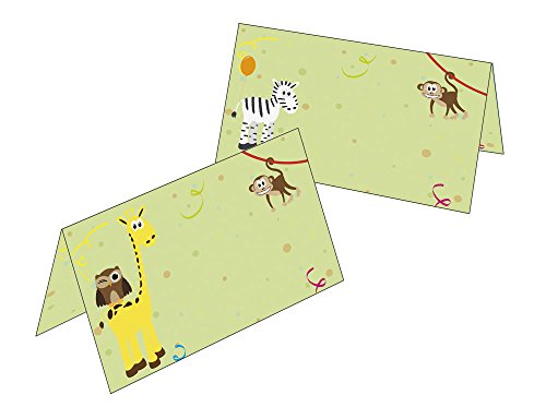 10 Tischkarten/Geschenkanhänger bunte Tiere 2510 von Postkarten-Style