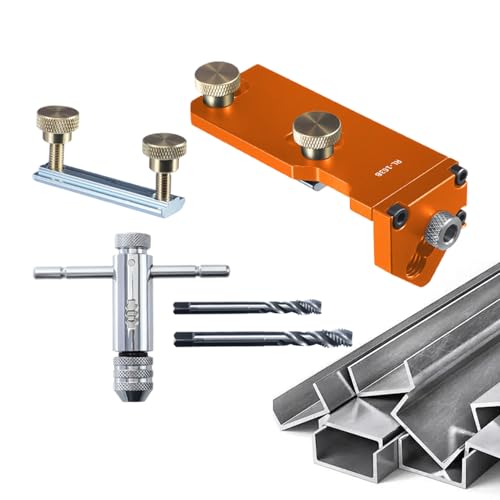 Aluminiumprofil Gewindeführung, Profilschneider, Gewindeschneide-Assistent mit präziser Positionierung für Beschläge und Geländerschneider für Bau Montage Möbel Kabel und Aluminiumprofil Gewindeführung, Profilschneider, Gewindeschneide-Assistent mit präziser Positionierung für Beschläge und Geländerschneider für Bau Montage Möbel Kabel und von Poupangke