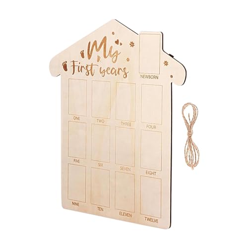 Poupangke 12-Monats-Fototafel, 12-Monats-Fotorahmen,Monatliche Fotoanzeige Meilenstein Holztafel - Bilderrahmen für Neugeborene bis 12 Monate für den 1. Geburtstag eines Jungen oder Mädchens Poupangke 12-Monats-Fototafel, 12-Monats-Fotorahmen,Monatliche Fotoanzeige Meilenstein Holztafel - Bilderrahmen für Neugeborene bis 12 Monate für den 1. Geburtstag eines Jungen oder Mädchens von Poupangke
