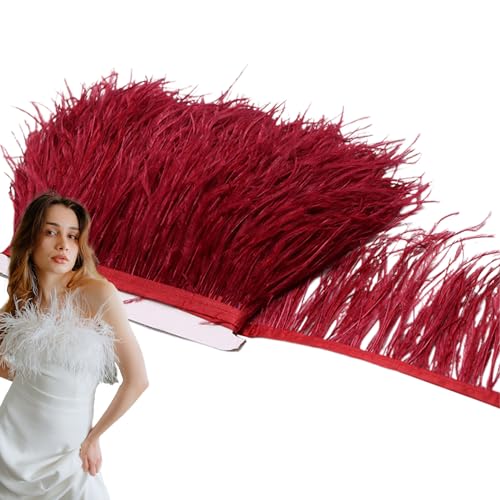 Federbesatz für Handwerk, Federbesatz zum Nähen, bunte Kunstfedern für Kostüme – Fransen mit weicher Füllung für die Dekoration des Hauses Federbesatz für Handwerk, Federbesatz zum Nähen, bunte Kunstfedern für Kostüme – Fransen mit weicher Füllung für die Dekoration des Hauses von Povanjer