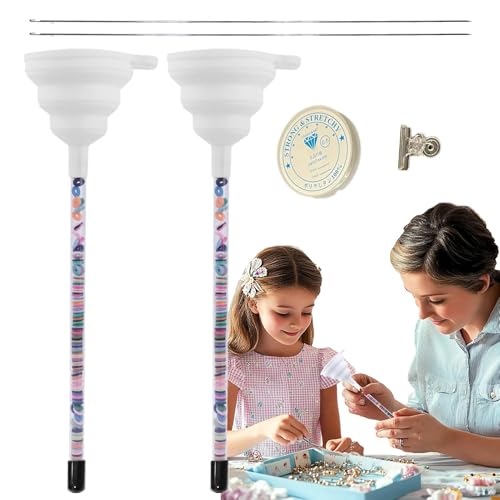 Halskettentrichter, Trichternadel-Werkzeug für Perlen | Set zur Herstellung von Armbändern aus Tonperlen, Perlenzubehör für die Herstellung von Armbändern und Halsketten, Halskettentrichter, Trichternadel-Werkzeug für Perlen | Set zur Herstellung von Armbändern aus Tonperlen, Perlenzubehör für die Herstellung von Armbändern und Halsketten, von Povanjer