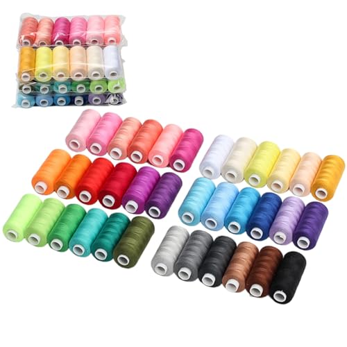 Nähmaschinengarn, elastisches Garn zum Nähen | 36 Spulen Nähmaschinengarn-Set zum Handnähen - Näh-Sticksets, Nähmaschinengarn-Sortiment für Reisen, Heimwerken Nähmaschinengarn, elastisches Garn zum Nähen | 36 Spulen Nähmaschinengarn-Set zum Handnähen - Näh-Sticksets, Nähmaschinengarn-Sortiment für Reisen, Heimwerken von Povanjer