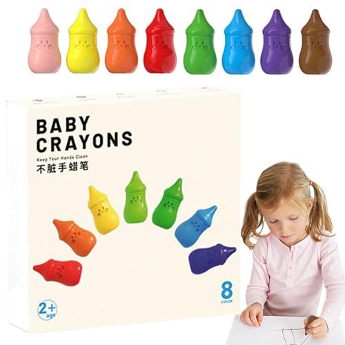 Palm Grip, waschbare Bleistifte für Kleinkinder | Palm Grip Malstifte für Kleinkinder, Buntstifte in Flaschenform, leicht zu greifen, für Palm Grip, waschbare Bleistifte für Kleinkinder | Palm Grip Malstifte für Kleinkinder, Buntstifte in Flaschenform, leicht zu greifen, für von Povanjer