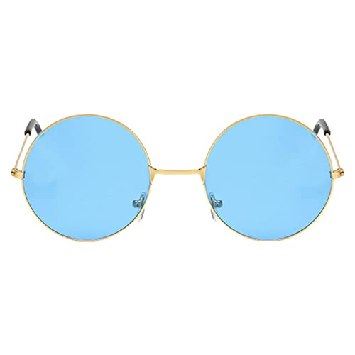 Povanjer 70er Sonnenbrille - Retro-Hippie-Brille mit runden getönten Gläsern | Farbige Sonnenbrillen für Männer, Frauen, Kostüme, Partys, Geschenke von Povanjer