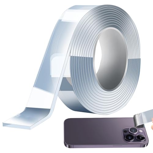Povanjer Doppelseitiges Klebeband, doppelseitiges Klebeband – transparentes Klebeband auf Rolle | Abnehmbares Montageband, wasserdicht und zuschneidbar für Wände, Fliesen, Keramik und Holz Povanjer Doppelseitiges Klebeband, doppelseitiges Klebeband – transparentes Klebeband auf Rolle | Abnehmbares Montageband, wasserdicht und zuschneidbar für Wände, Fliesen, Keramik und Holz von Povanjer