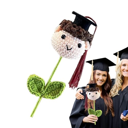 Povanjer Häkelblume für den Abschluss, Blumenstrauß für Abschlussfeier, Häkelstrauß, Doktorhut, Häkelpuppe, Jungen und Mädchen, Povanjer Häkelblume für den Abschluss, Blumenstrauß für Abschlussfeier, Häkelstrauß, Doktorhut, Häkelpuppe, Jungen und Mädchen, von Povanjer
