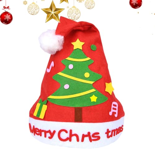 Povanjer Handgefertigtes Weihnachtsmützen-Set, Zubehör für die Herstellung von Weihnachtsmützen, kreatives Set zur Herstellung von Weihnachtsmützen | Set zur Herstellung von Weihnachtsmützen von Povanjer